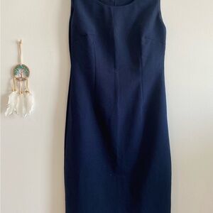 DANNY AND NICOLE Womens SIZE 6 Navy Textured Sleeveless Knee-Length Dress Set